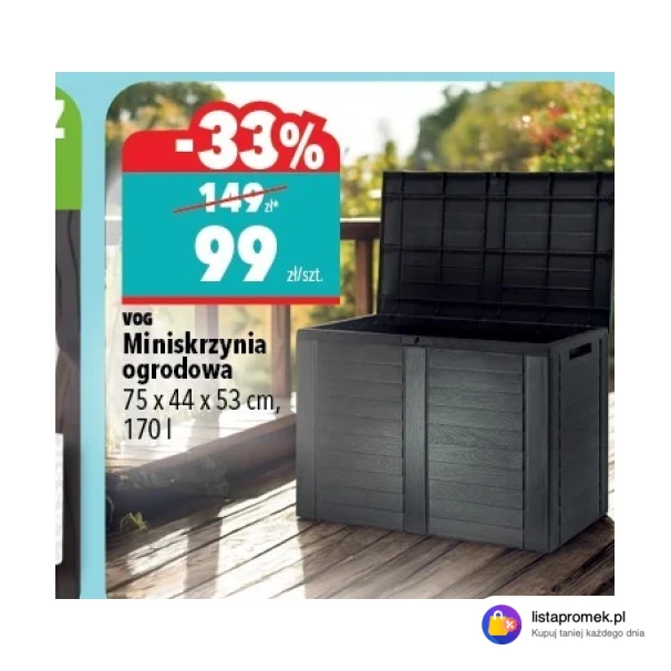 Miniskrzynia ogrodowa 75 x 44 x 53 cm, 170 l