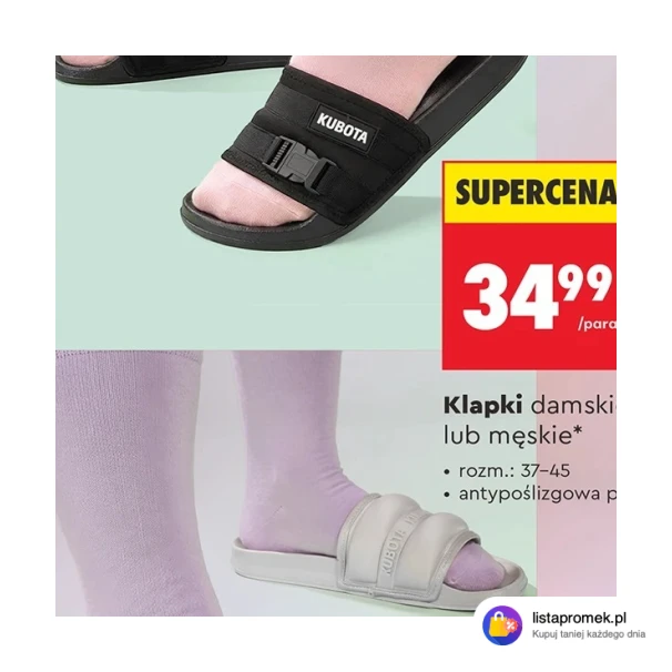 Klapki damskie lub męskie