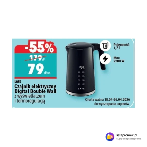 Czajnik elektryczny Digital Double Wall z wyświetlaczem i termoregulacją