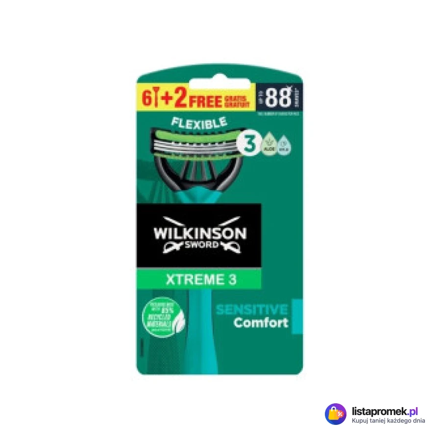Maszynki Wilkinson Xtreme 3 Sensitive, 6+2 szt.