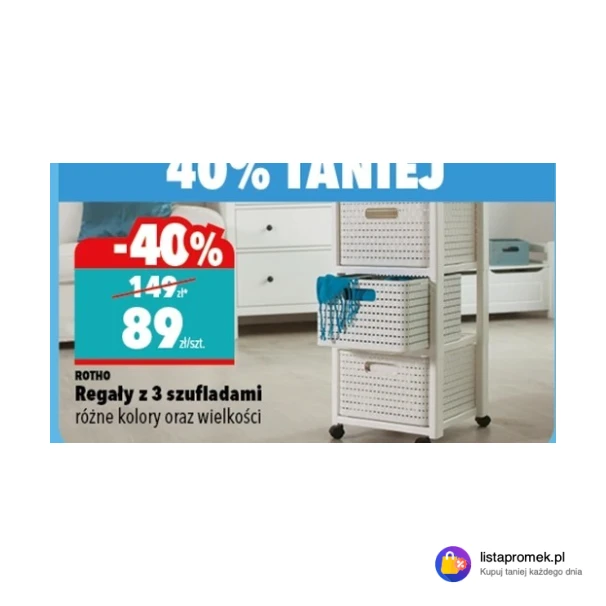 Regały z 3 szufladami