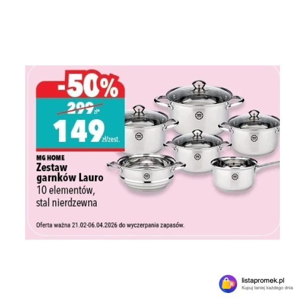 Zestaw garnków MG HOME Lauro