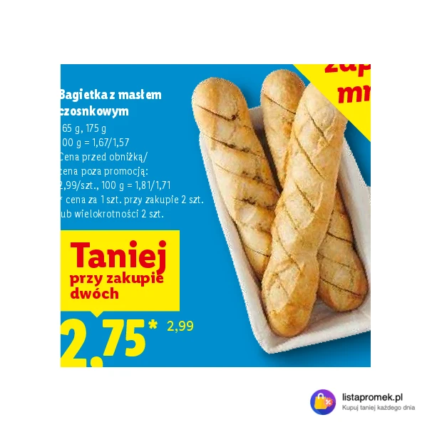 Bagietka z masłem czosnkowym