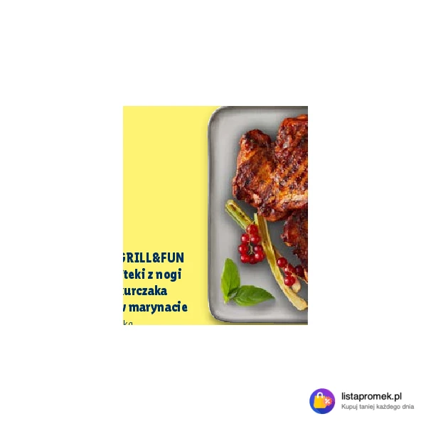 Steki z nogi kurczaka w marynacie