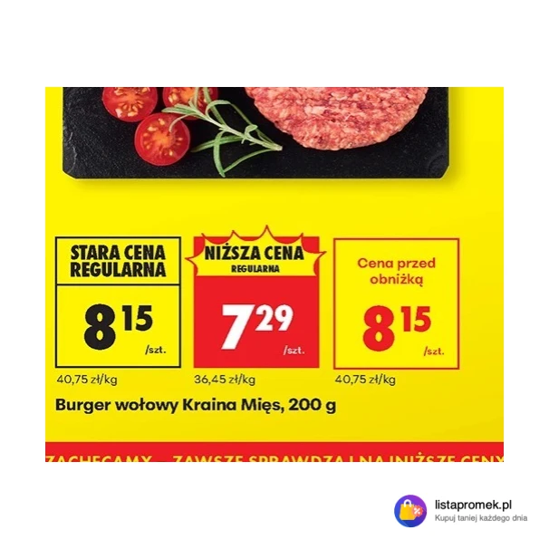 Burger wołowy Kraina Mięs