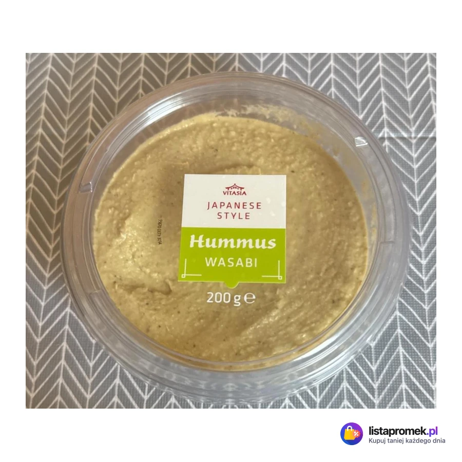 Hummus z imbirem, edamame lub wasabi