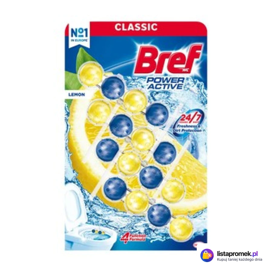 Zawieszka do WC Bref Color Aktiv, 4x50 g, różne rodzaje