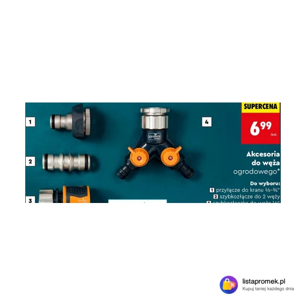 Przyłącze do kranu 1/2-3/4", szybkozłącze do 2 węży, szybkozłączka do węża 1/2" lub podwójne przyłącze do kranu