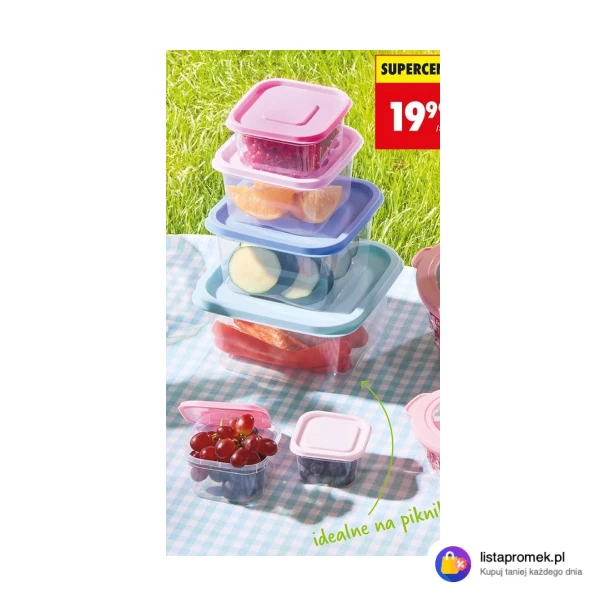 Zestaw 6 pojemników na żywność