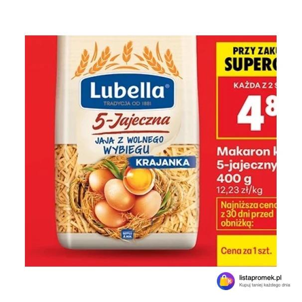 Makaron krajanka 5-jajeczny Lubella, 400 g
