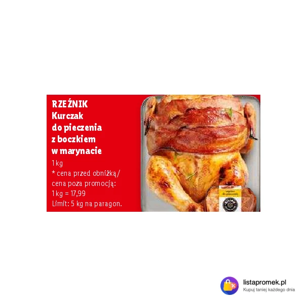 RZEŹNIK Kurczak do pieczenia z boczkiem w marynacie