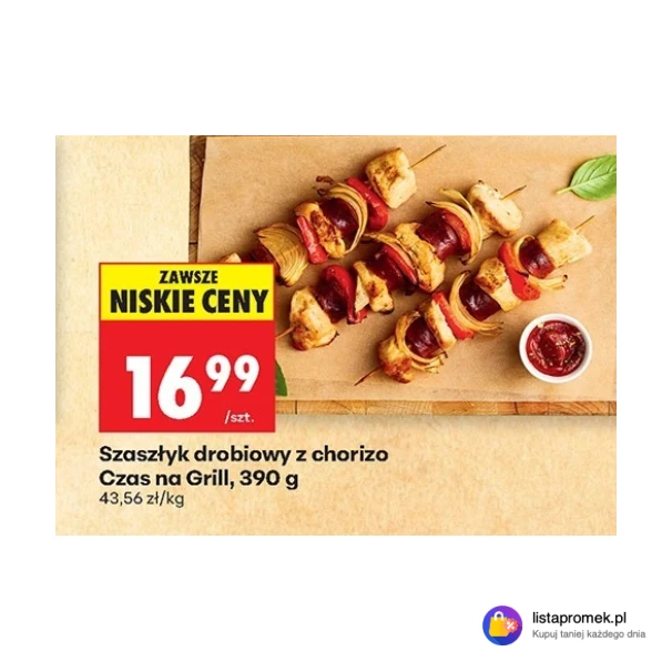 Szaszłyk drobiowy z chorizo Czas na Grill