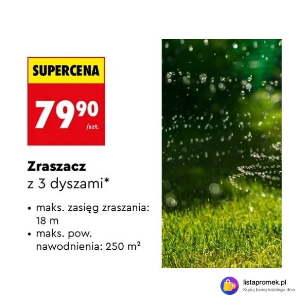 Zraszacz z 3 dyszami