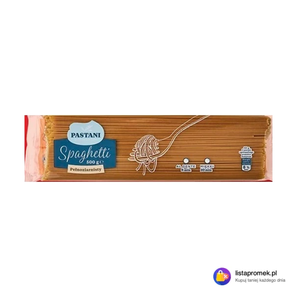Makaron pełnoziarnisty spaghetti Pastani, 500 g