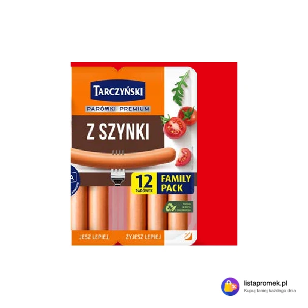 TARCZYŃSKI Parówki z szynki, duża paczka