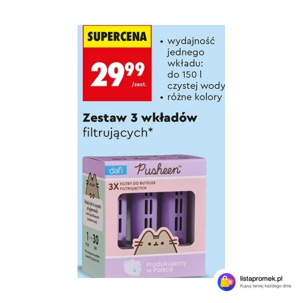 Zestaw 3 wkładów filtrujących