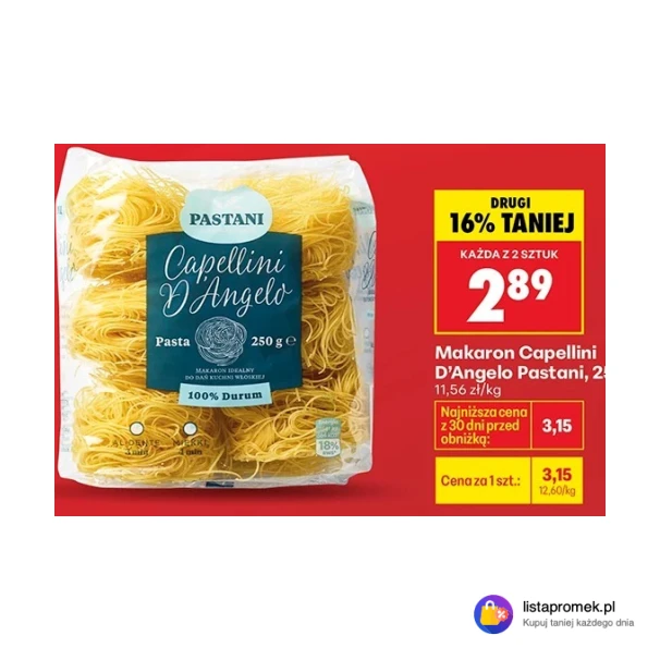 Makaron Capellini D'Angelo Pastani