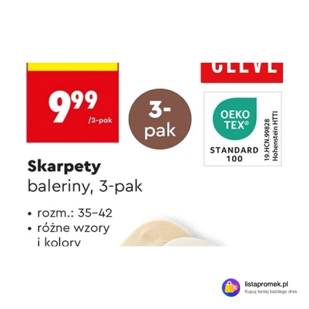 Skarpety baleriny, 3-pak