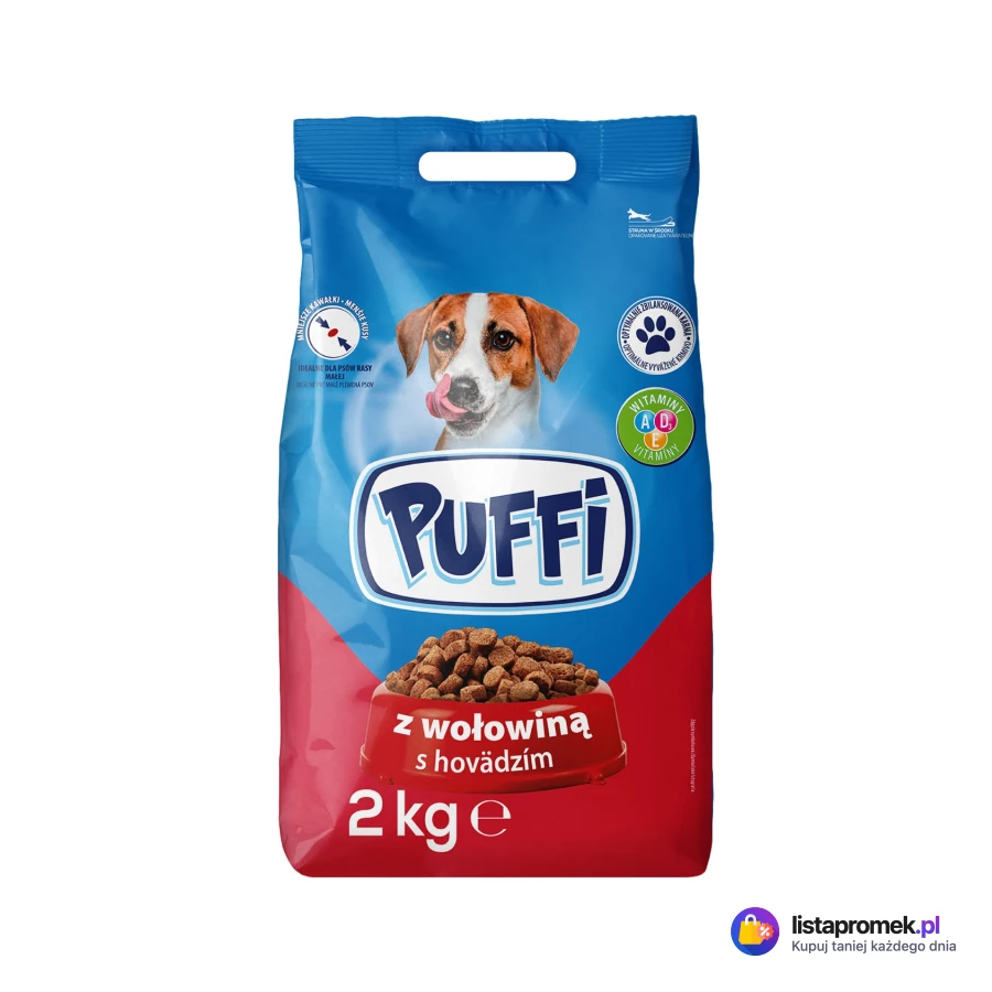Karma dla psa z wołowiną Puffi, 2 kg