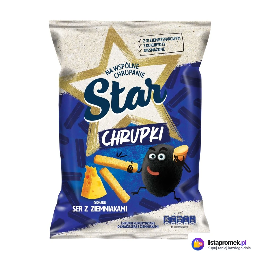 Chrupki, ser z ziemniakami lub pizza
