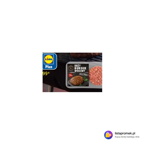 Duże burgery wołowe