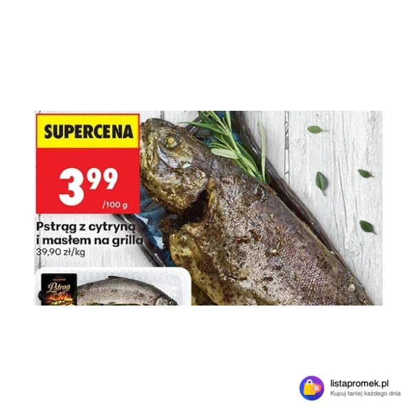 Pstrąg z cytryną i masłem na grilla