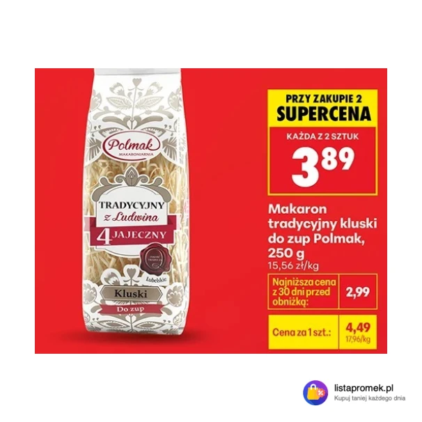 Makaron tradycyjny kluski do zup Polmak