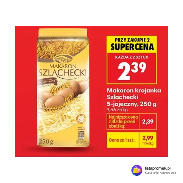 Makaron krajanka Szlachecki 5-jajeczny
