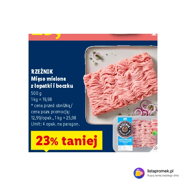 Mięso mielone z łopatki i boczku