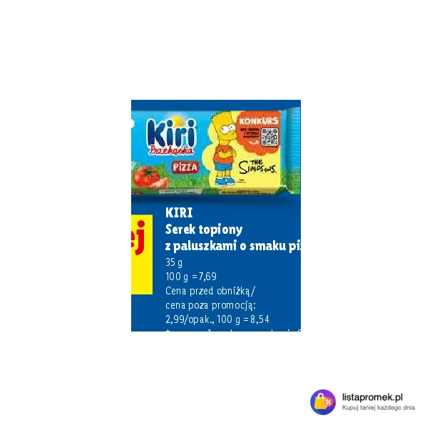 Serek topiony z paluszkami o smaku pizzy