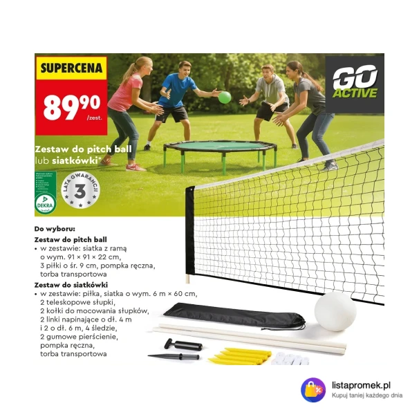 Zestaw do pitch ball lub siatkówki