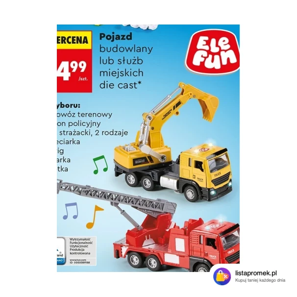 Pojazd budowlany lub służb miejskich die cast