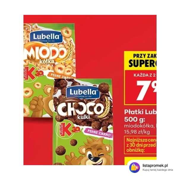 Płatki Lubella, miodokółka, kulki