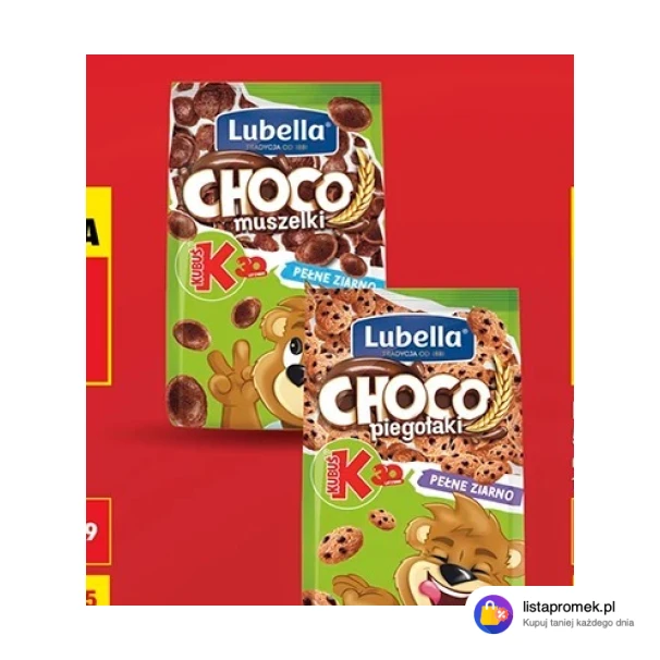 Płatki Lubella, muszelki, piegołaki