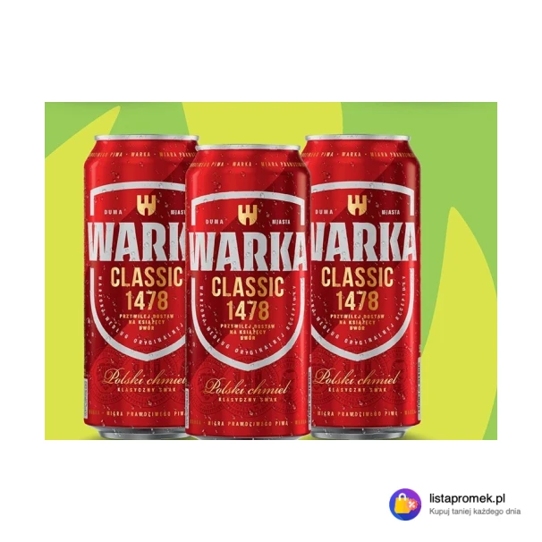 Piwo Warka Jasne Pełne, 500 ml