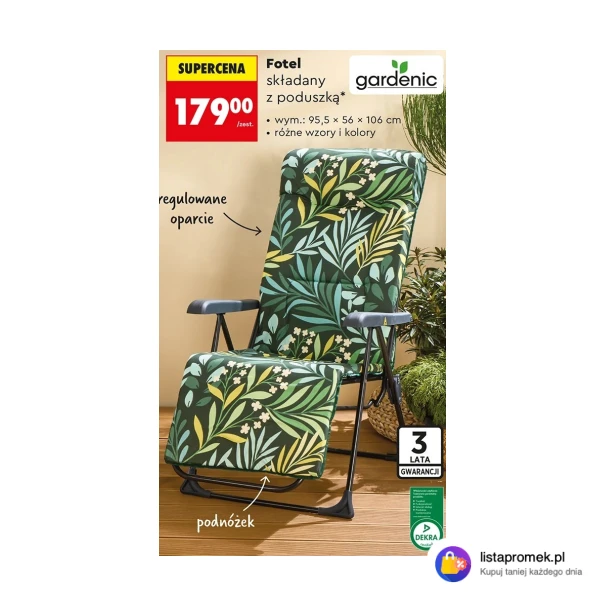 Fotel składany z poduszką