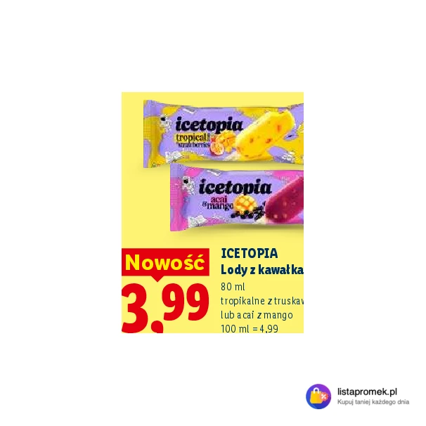 ICETOPIA Lody z kawałkami owoców