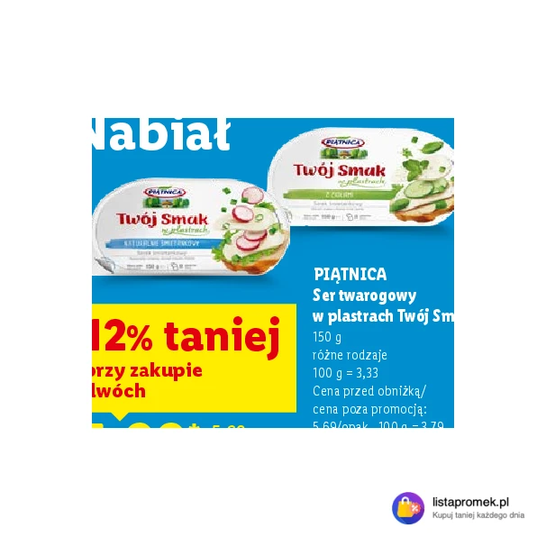 Ser twarogowy w plastrach Twój Smak
