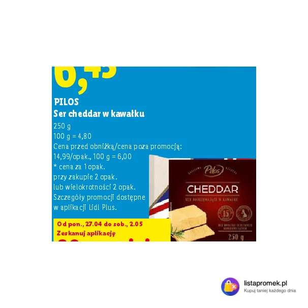 Ser cheddar w kawałku