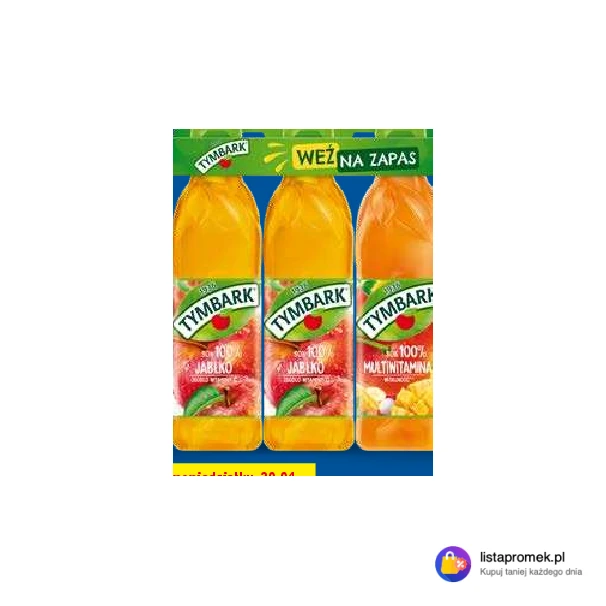 Sok 100% Trzysztuk, 3 x 1 L jabłko i multiwitamina