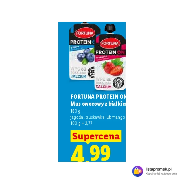 Mus owocowy z białkiem WPC