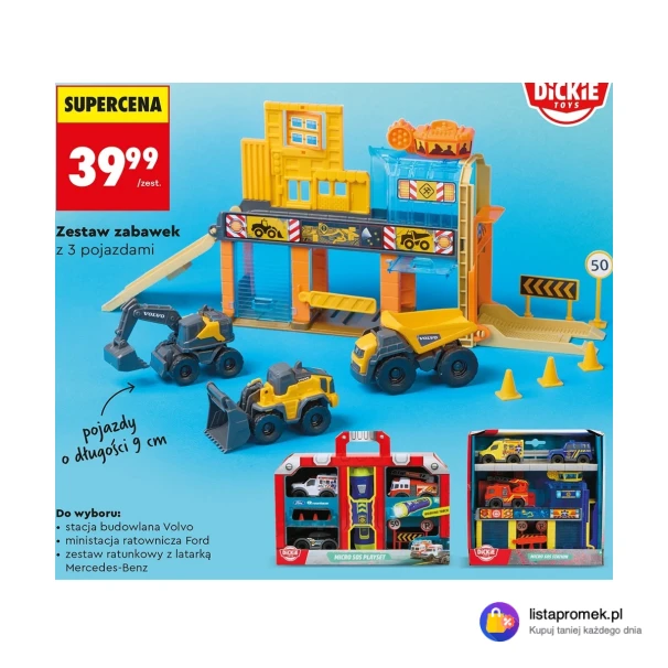 Zestaw zabawek z 3 pojazdami