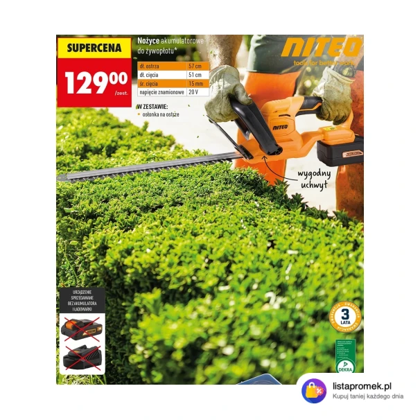 Nożyce akumulatorowe do żywopłotu