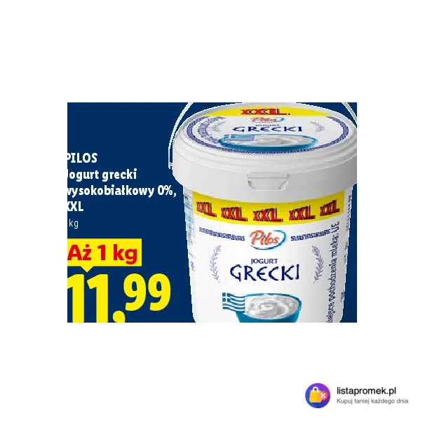 Jogurt grecki wysokobiałkowy 0%, XXL