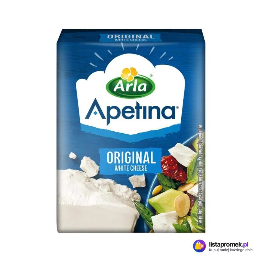 Ser typu śródziemnomorskiego w kostkach Apetina, różne rodzaje