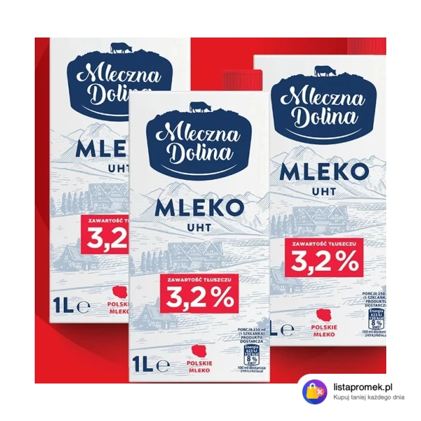Mleko UHT 3,2% Mleczna Dolina, 1 l