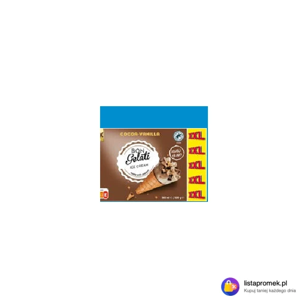 Lody BON GELATI, Rożki, 8-pak, XXL