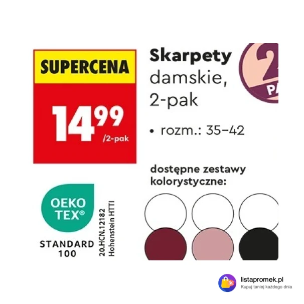 Skarpety damskie, 2-pak