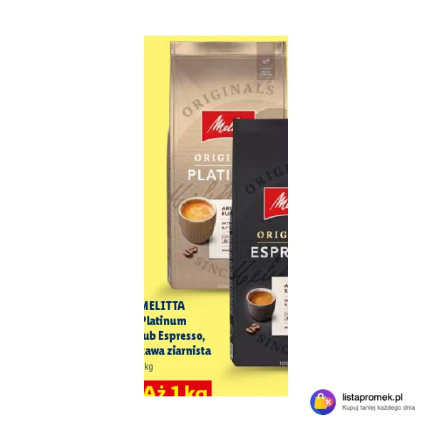 Melitta Platinum lub Espresso, kawa ziarnista