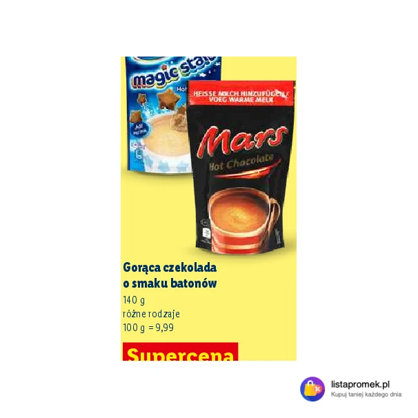 Gorąca czekolada o smaku batonów